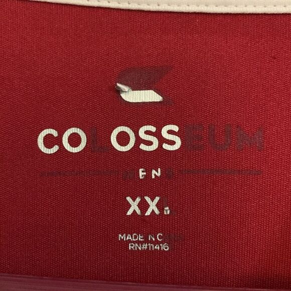 Colosseum Arkansas Razorbacks Red Short Sleeve Polo Size XXL - Picture 3 of 5